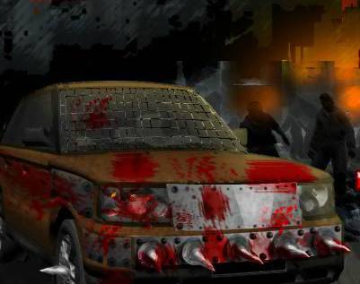 Уничтожение зомби на машине